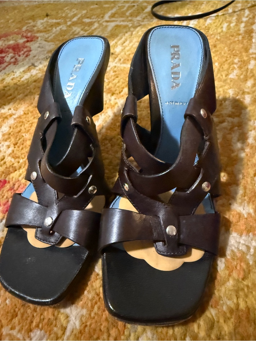 Vintage Prada early 2000s, great shape, hardly worn but one heel needs repair.